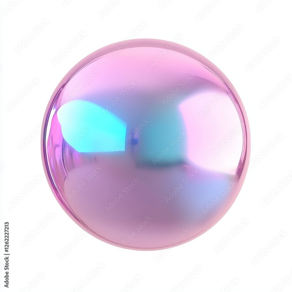 Poster modern poster design features a holographic gradient sphere as an abstract shape, complete with a 3d