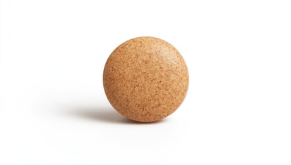 A single, round brown pill on a white background with no shadows.