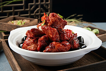 Delicious braised pork ribs