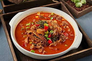 Stewed Pork Tripe with Spicy Rice Pepper and Garlic