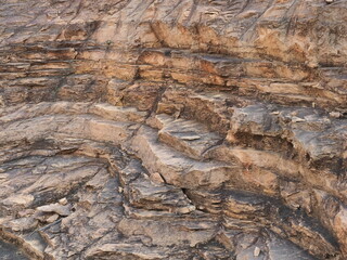 Rock surface from machine drilling