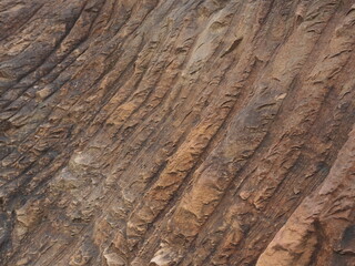 Fototapeta premium Rock surface from machine drilling 