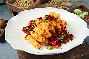 Spicy fried chicken wings