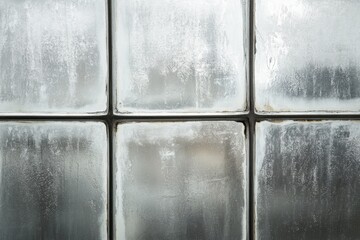 Six rectangular glass blocks with an opaque and textured appearance