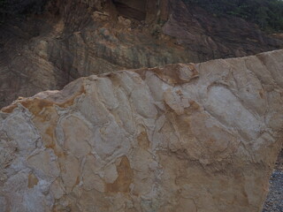 Excavation rock surfaces destroy the environment