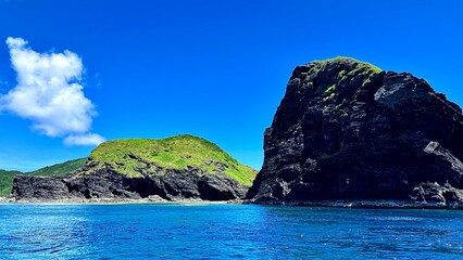 高速船から見える沖縄県慶良間諸島の島々