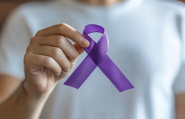 Purple Ribbon: Cancer Awareness Support
