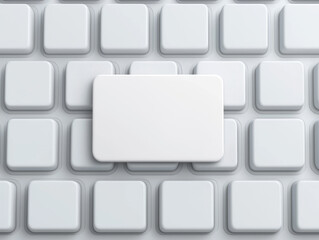 Blank empty text button on keyboard with stack of keys