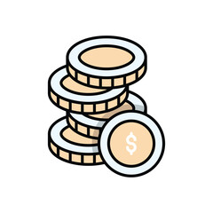 Coin Stack vector icon