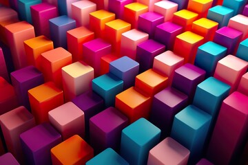 Obraz premium Colorful 3D Cylinder Abstract 