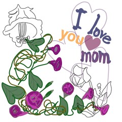 I love you mom card mother's day. tender congratulations