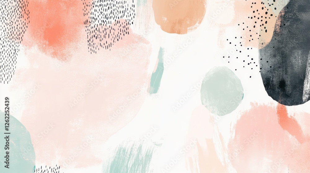 Poster abstract colorful background with soft pastel shades and patterns