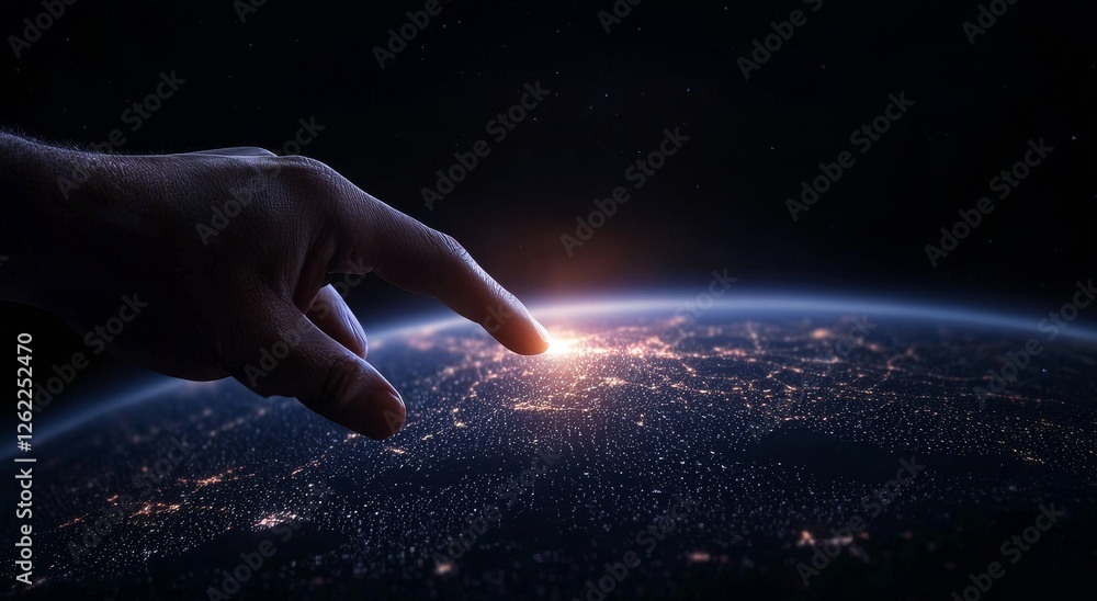 Poster a businesswoman is utilizing a holographic globe network that features a 3d rendering of the europea