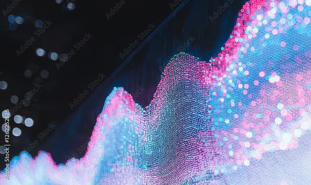 Poster depict the stock market graph with ascending lines and candlesticks set against a blurred bokeh back
