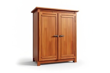Solid Wood Two-Door Cabinet - Classic Storage Furniture