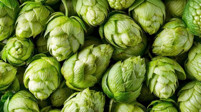 close up of hops for brewing. Selective focus
