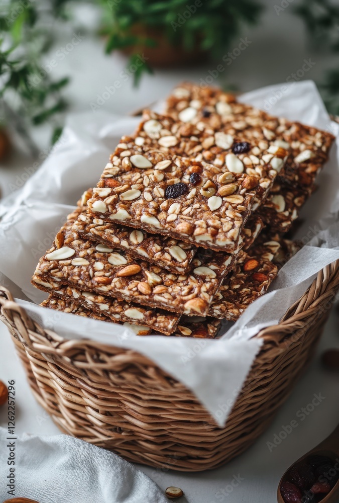 Poster nutritious and delicious healthy snack bars packed with seeds and nuts perfect for energy boost and 