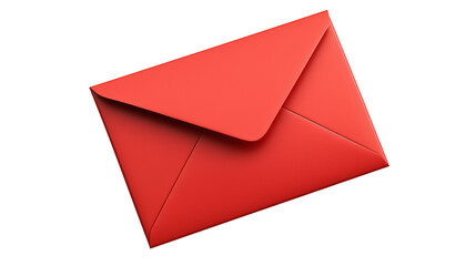 red envelope isolated on transparent white background, clipping path