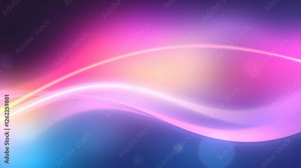 Poster abstract gradient background with glowing light wave and smooth color transition