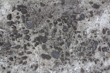 Old Concrete Cement Texture Surface with Damaged Small Stones Protruding and Crusted