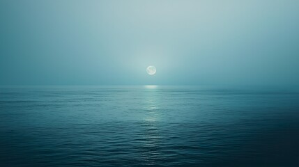 Moonlit Ocean Reflection
