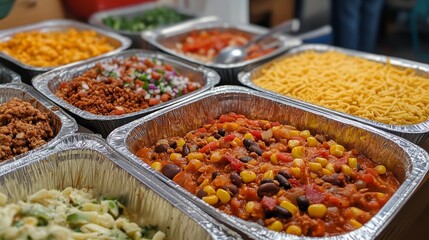 Delicious Chili and Pasta Buffet - Perfect for Parties
