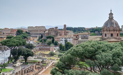 Naklejka premium mont du capitole et mont palatin à Rome 