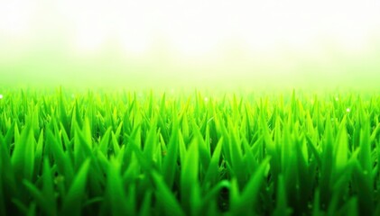 Fototapeta premium Lush green lawn, vibrant emerald hue, isolated , botanical, meadow