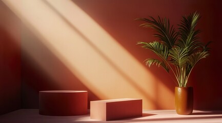 Mahogany & Palm: Minimalist Home Decor
