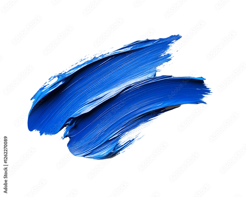 Poster abstract blue paint strokes on a transparent background. dynamic brushstrokes create texture and mov