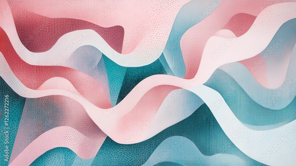 Poster abstract wavy patterns in soft colors for creative backgrounds