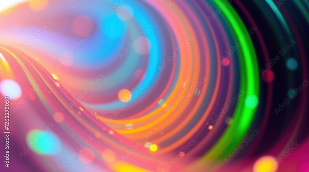 Aufkleber abstract colorful swirl background with glowing lights and motion effect