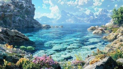 Serene Mountain Lake: A Tranquil Escape in Nature's Embrace