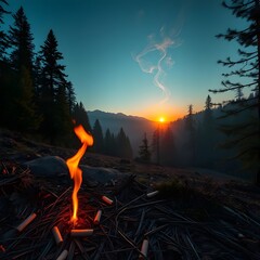 무심코 던진 담배로인해 불이 일어납니다.