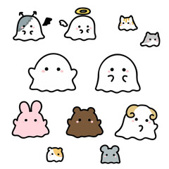 Fototapeta premium かわいいオバケセット