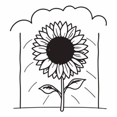 Fototapeta premium sunflower vector illustration