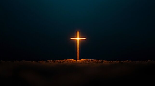 Luminous Cross Radiating Peace and Faith