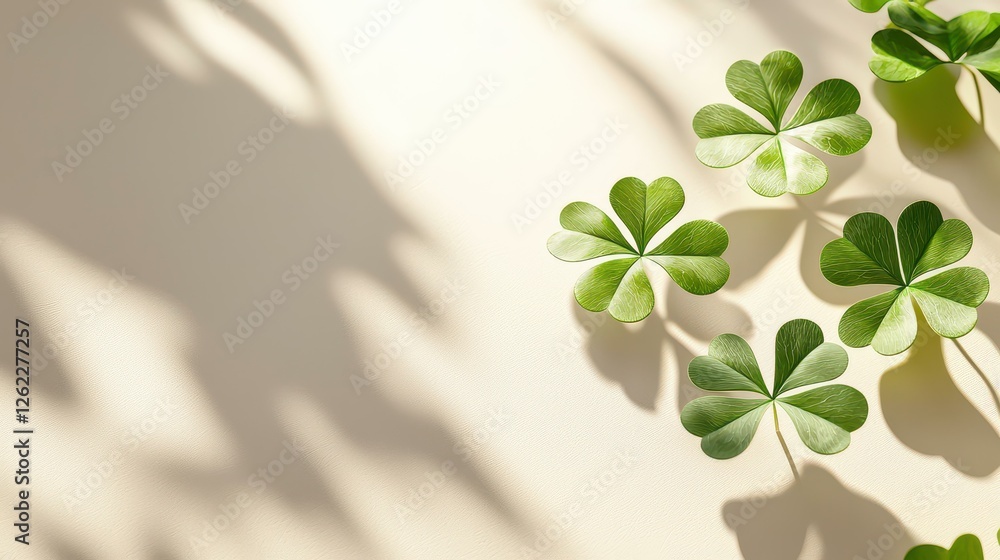 Poster shamrock pattern subtle harmony design