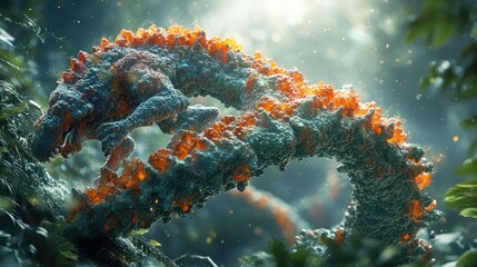 Artistic Rendering of Bacterial Evolution in Nature