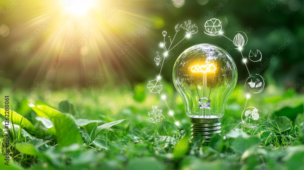 Poster vector version. light bulb isolated on white as a symbol or power concept. jpeg version is also avai