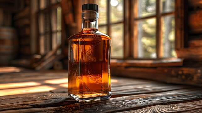 bouteille de rhum arrang&Atilde;&copy; &Atilde;&nbsp; la vanille, sans &Atilde;&copy;tiquette  