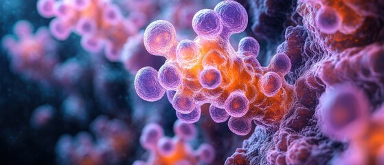 Closeup of Bacterial Proteins with Genetic Map Details