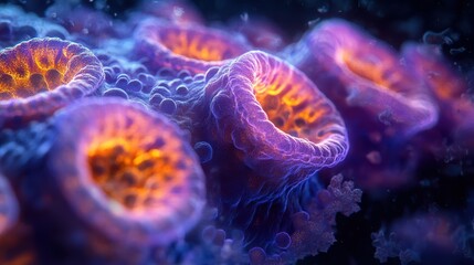 Microscopy of Bacterial Ribosomes in Color Enhanced View