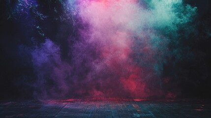 Blue and purple stage lights, combined with fog and smoke, provide a unique setting for concerts and theatrical performances