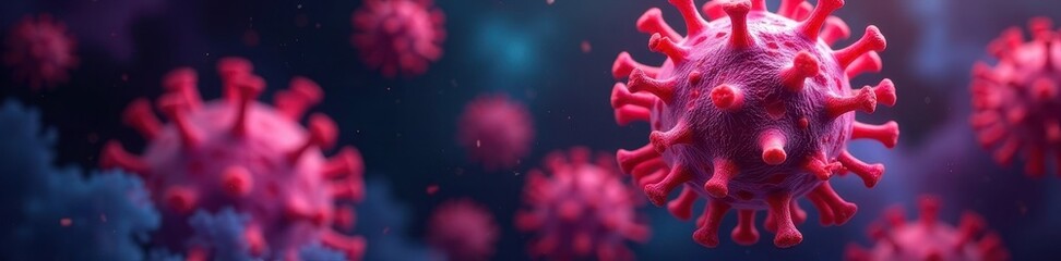 Abstract visualization of immune system activation, cellular, complex