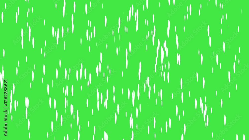 Poster heavy rain animation motion graphics loop rainy season background falling rain animation on green sc