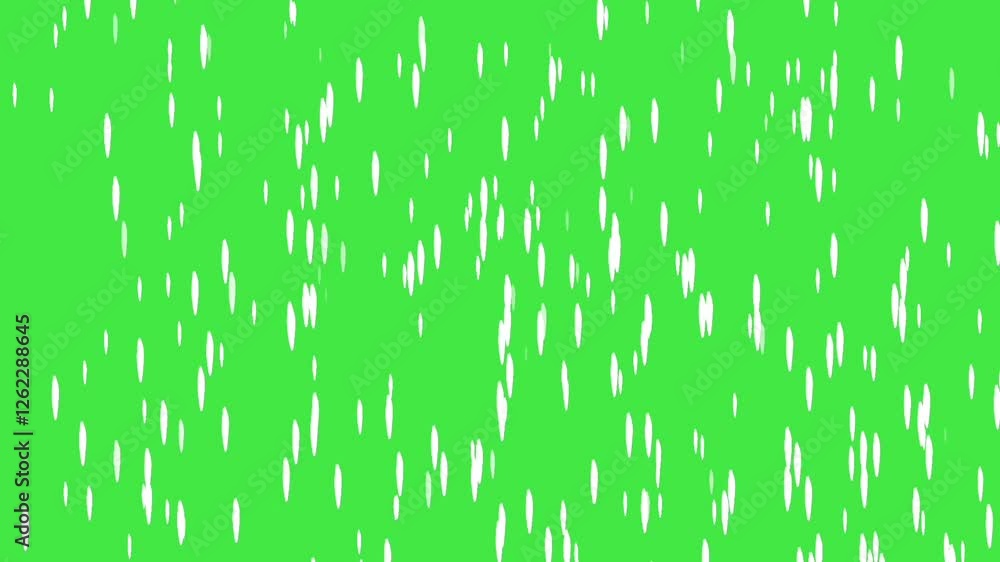 Poster heavy rain animation motion graphics loop rainy season background falling rain animation on green sc