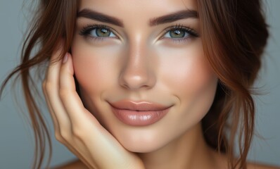 Young woman with radiant skin and smile
