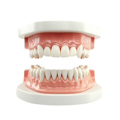 Obraz premium Detailed Model of Human Teeth and Jaw in Dental Education Display