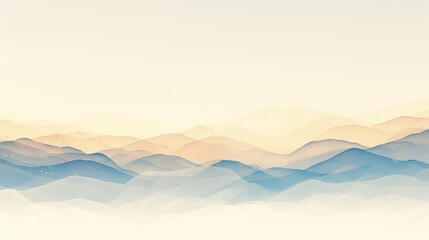 Abstract wavy hills at dawn for wallpaper or graphics